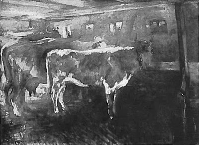 Mucche nella stalla da Lovis Corinth